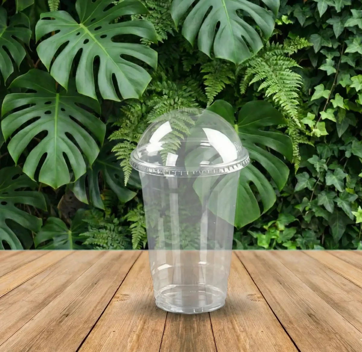 VASO PET 16 ONZ CON TAPA DOMO